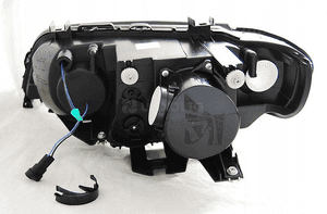 Lampy relektory do bmw X5 E53 od 1999 do 2003 xenon D2S ringi ccfl black 3