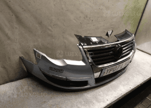 Zderzak przód przedni vw volkswagen passat B6 LB5M błękitny 3