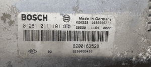 Komputer sterownik silnika Renault Espace IV 1.9 DCI 0281011101 8200163528 8200095416 4