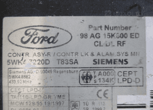 MODUŁ KOMFORTU FORD FOCUS MK1 98AG15K600ED 2