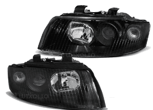 Lampy Reflektory AUDI A4 B6 Od 2000 Do 2004 H7/H7 Soczewki 1