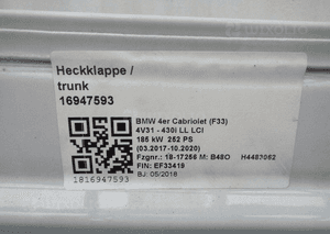BMW 4 F33 Klapa Tylna - 1179 9