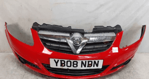 Zderzak przód przedni do opel corsa d halogeny Z547 czerwony 5