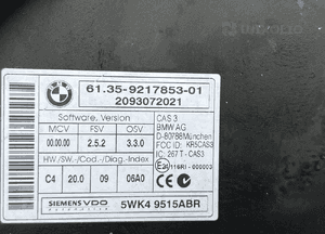 MODUŁ STEROWNIK CAS 9217853-01 BMW E90 2,0 4
