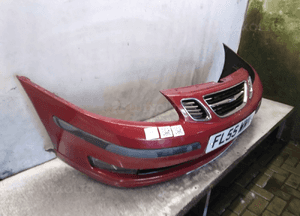 Zderzak przód przedni do saab 93 9-3 bordo bordowy halogeny 2