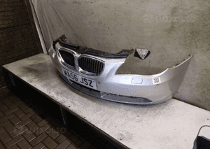 Zderzak przód przedni do bmw serii 5 E60/E61 pdc halogeny spryski xenon srebrny titansilber 3