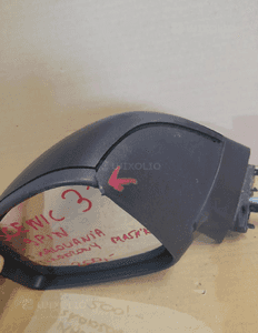 Lusterko lewe 9 pin renault scenic iii do malowania uszkodzony plastik 4