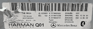 Mercedes-Benz W217 Radio Nawigacja Multimedia NTG5 Harman A2179000901 6