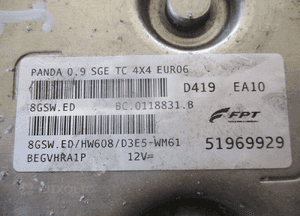 Sterownik silnika fiat panda iii 4X4 0.9 51969929 3