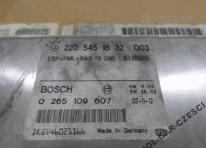 MODUŁ STEROWNK ESP MERCEDES W220 LIFT 2205451832 2