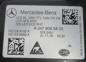 Lampa przednia przód prawa mercedes b-klasa W247 full led 2018-2013 23