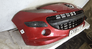 Zderzak przód przedni do peugeot 207 ekqd bordo bordowy halogeny 4