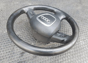 Kierownica Trzy 3 Ramienna Czarna Pikowana Skóra Air Bag Poduszka Wtyczka AUDI A4 B6 B7 10