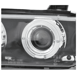 Bmw E36 sedan lampy soczewkowe angel eyes black 2