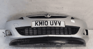 Zderzak przód przedni do opel astra j 4 iv Z176 srebrny halogeny uszkodzony 1