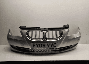 Zderzak przód przedni bmw E60 E61 seria 5 lift fl titansilber srebrny pdc czujniki spryskiwacze lamp xenon halogeny 1