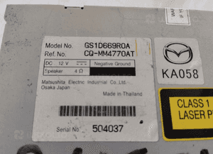 Radio radioodtwarzacz mazda 6 ii gh GS1D669R0A 3