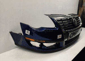 Zderzak przód przedni do vw volkswagen passat B6 LZ5K granat halogeny 5