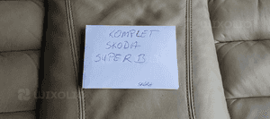 Fotele kanapa boczki komplet kremowa skóra elektryczne pamięć Skoda Superb I 17