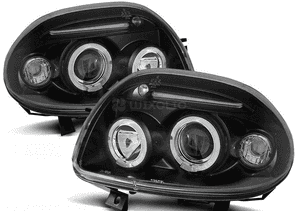 Lampy reflektory renault clio ii od 09.1998 do 05.2001 ringi black 2