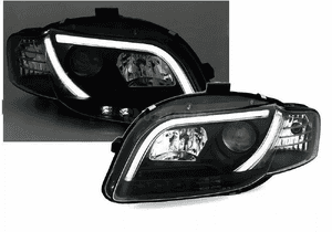 LAMPY REFLEKTORY Do AUDI A4 B7 Od 2004 do 2008 Roku  LED TUBE BLACK 3