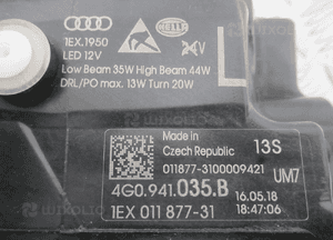 Lampa przednia przód lewa audi A6 C7 RS6 lift matrix full led 4G0 2014-2018 24