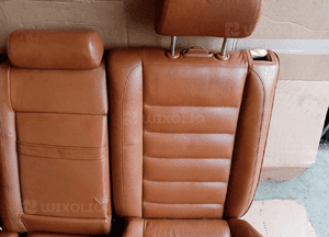 Fotele komplet kanapa boczki skóra ruda elektryczne VW Touareg 7L 18