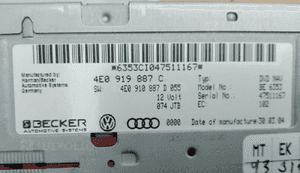 Audi A6 C6 czytnik nawigacji 4E0819887C 4E0819887M 2