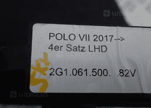 Dywaniki gumowe vw polo 2G1061500 3