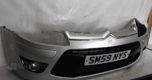 Zderzak przód przedni do citroen C4 lift fl halogeny ezrc srebrny 2