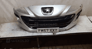 * ZDERZAK PRZÓD PRZEDNI DO PEUGEOT 308 HALOGENY EZRC SREBRNY 1