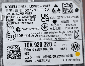 VW Volkswagen ID3 ID4 LICZNIK ZEGARY EKRAN MONITOR VIRTUAL LCD 10A920320C 5