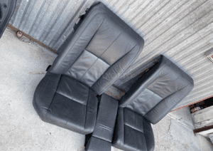 MERCEDES s 221 fotel kanapa tył siedzisko oparcie  czarna skóra grzana 2