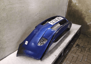 Fiat grande punto zderzak przód przedni 498 niebieski 4