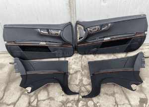 mercedes cl 216 boczek tapicerka drzwi dekor panel czarna skora Harman ambiente led 1