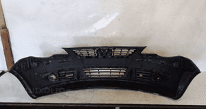 Zderzk przód przedni vw volkswagen polo 9N3 lift fl LA5M niebieski błekitny halogeny 4