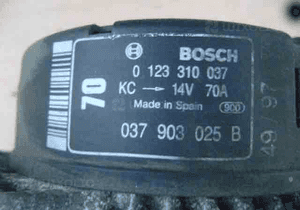 VW Golf IV Audi A3 Seat Leon  1.8 20V  T 1.8T alternator 037903025C 70A 037903025C 90A 3
