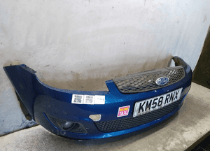 Zderzak przód przedni ford fiesta MK.6 6 vi lift fl 36 niebieski błękitny halogeny 5