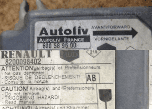 MODUŁ SENSOR AIR BAG RENAULT KANGOO I 1 8200098402 2
