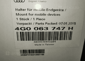 uchwyt monitor tablet RSE audi 4G0063747H A6 Q5 Q7 4