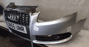 Zderzak przód przedni do audi A4 B7 halogeny grill s line LY7W srebrny 3