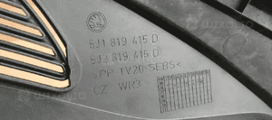 Podszybie osłona podszybia Skoda Roomster 5J1819415D 5