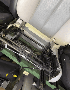 MERCEDES CLK 209 fotel przedni skórzany szary 3