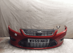 Zderzak przód przedni ford focus MK.2 2 ii lift fl st line rs N7 bordo bordowy halogeny 1
