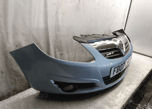 Zderzak przód przedni opel corsa d Z21C błękitny halogeny 2