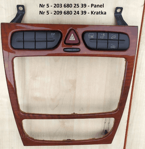 MERCEDES C 203 CLK 209 panel ramka radia navi siedzeń awaryjnych 14