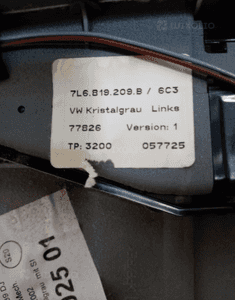 Osłona poszycie słupka lewa VW Touareg 7L6819209B 3