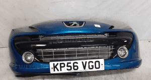 Zderzak przód przedni do peugeot 207 halogeny urban move kmf niebieski błękitny 1