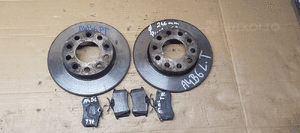 Tarcze hamulcowe tył tylne klocki Audi A4 B6 245mm 1