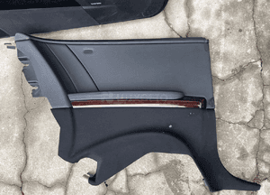 mercedes cl 216 boczek tapicerka drzwi dekor panel czarna skora Harman ambiente led 15